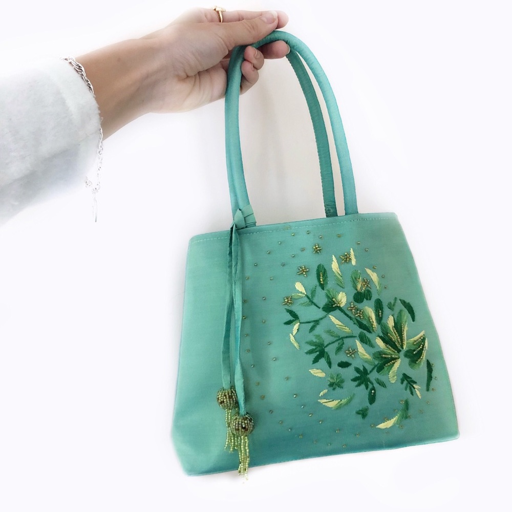 Vintage embroidered mini purse